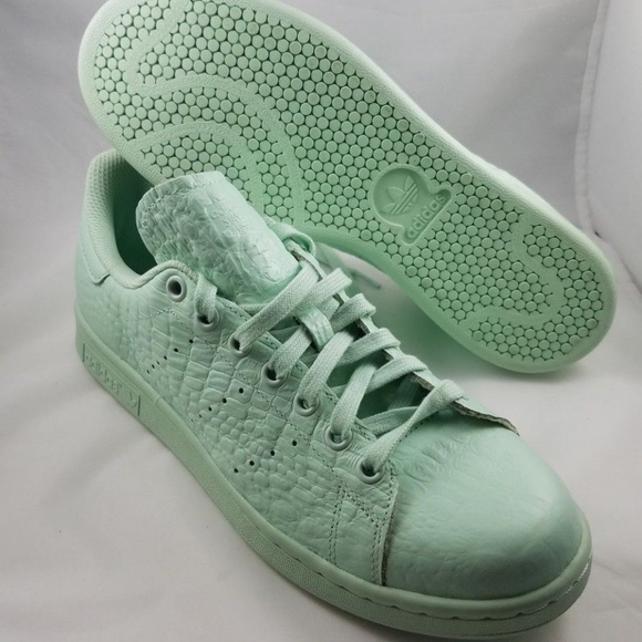 Adidas Stan Smith W Frog Green Leather Trainers - Picture 6 of 8